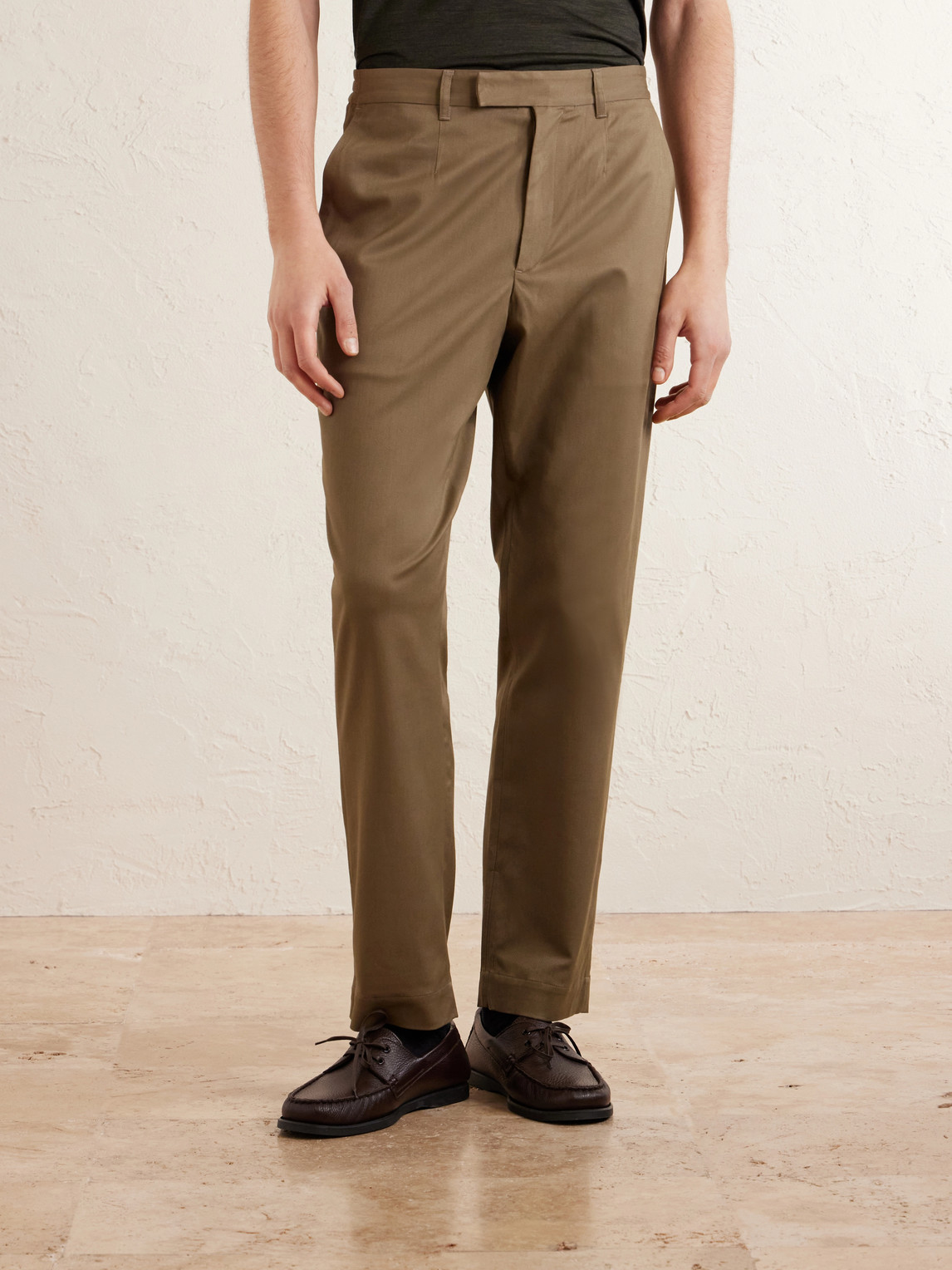 Straight-Leg Stretch-Lyocell Twill Chinos