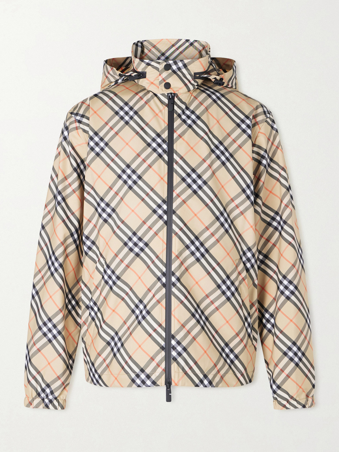 Burberry Hooded Checked Shell Jacketen