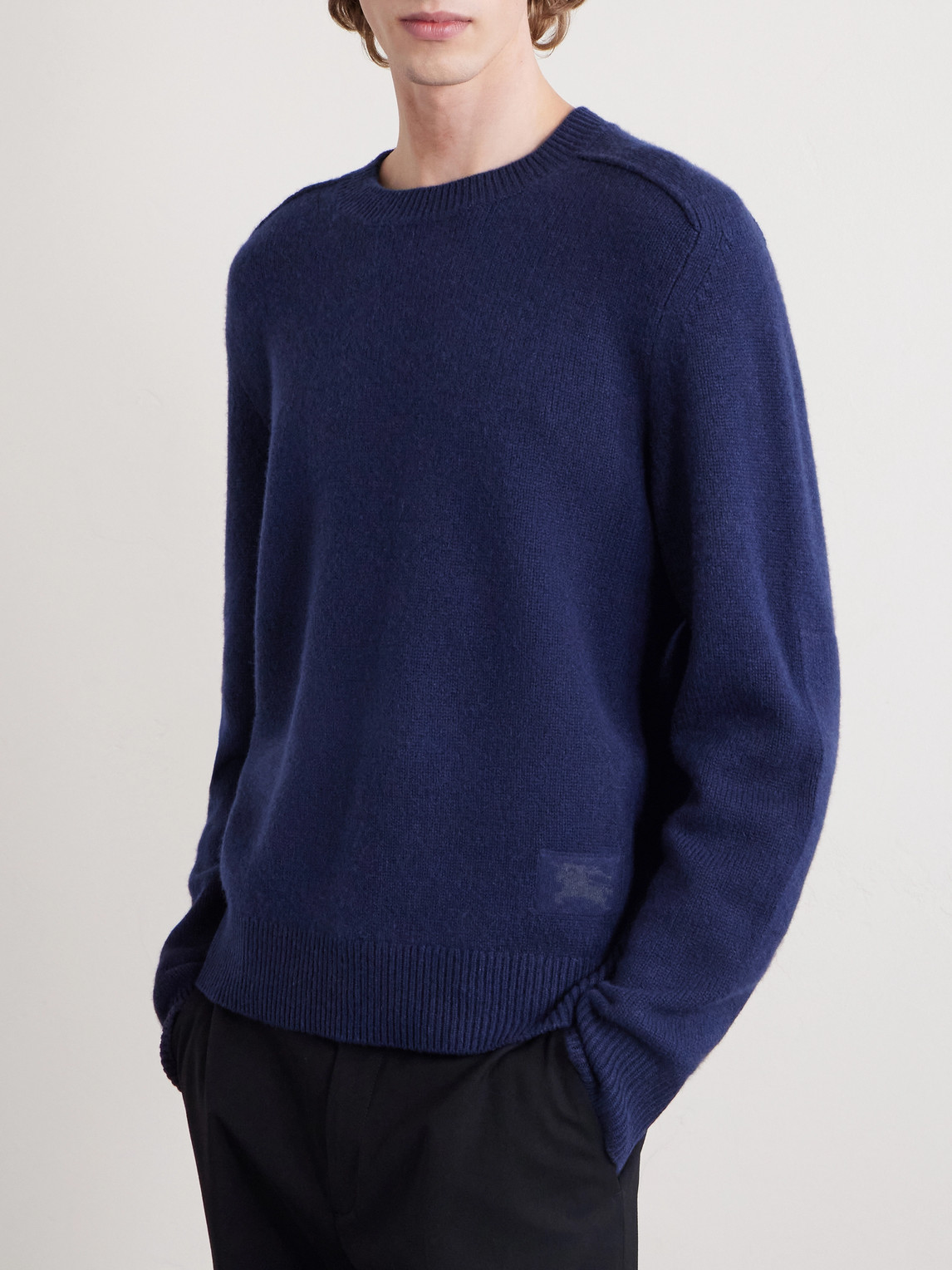  Burberry - Cashmere-blend Sweater - Men - Blue - Xs 