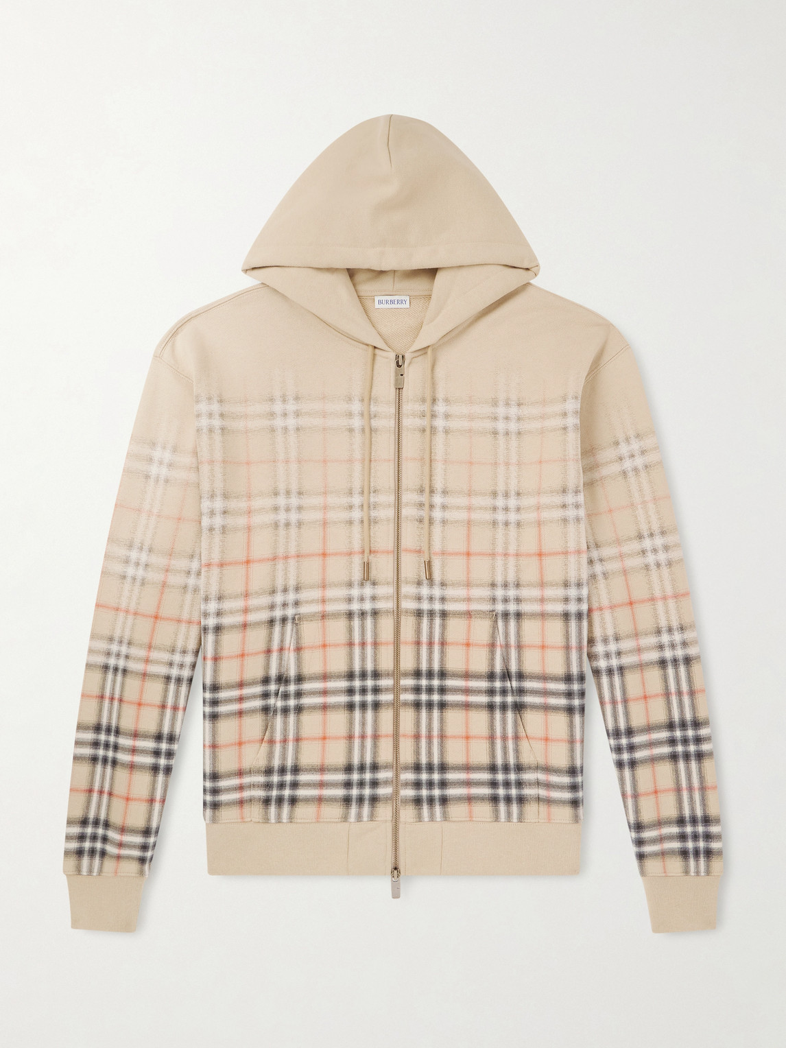 Burberry Checked Cotton-Jersey Hoodie - Men