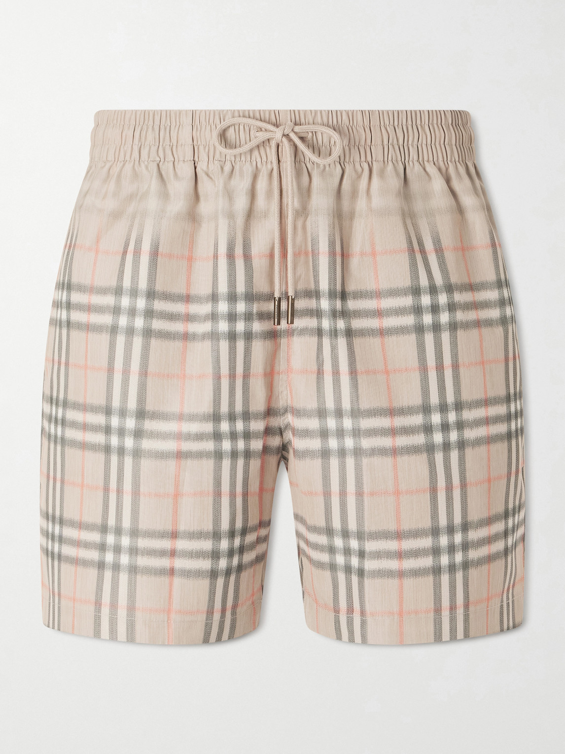 Burberry Straight-Leg Mid-Length Checked Swim Shorts - Men