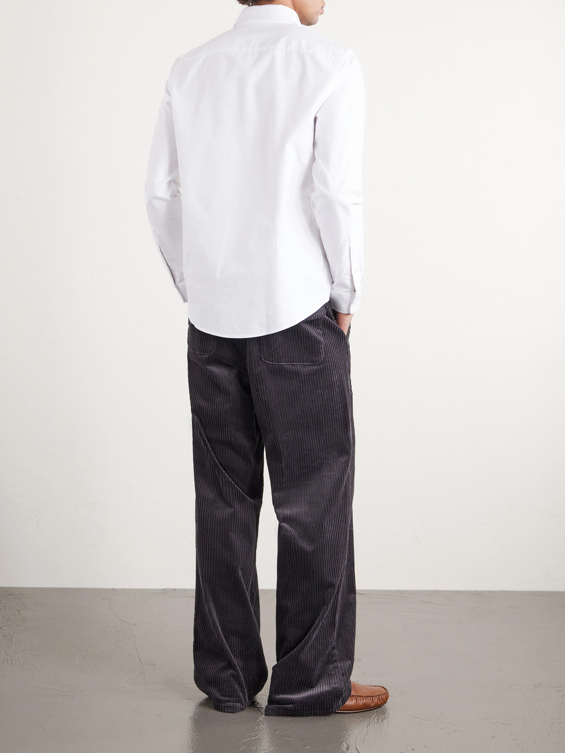 Slim-Fit Button-Down Collar Cotton Shirt
