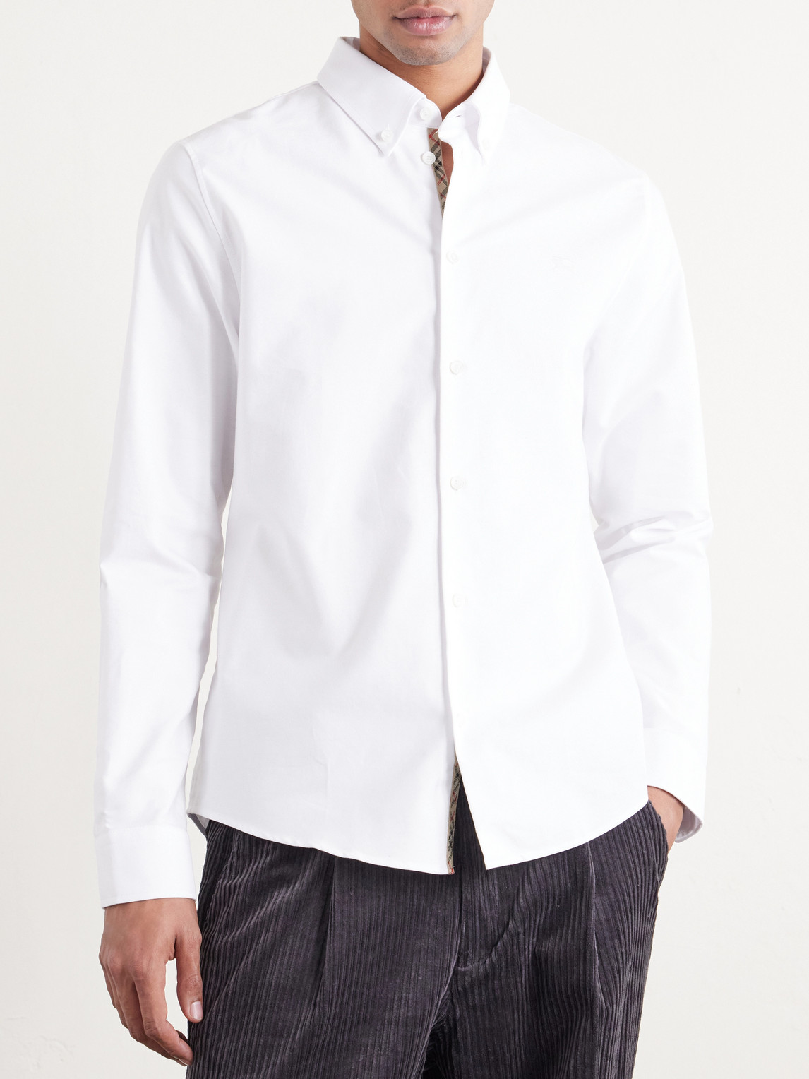 Slim-Fit Button-Down Collar Cotton Shirt