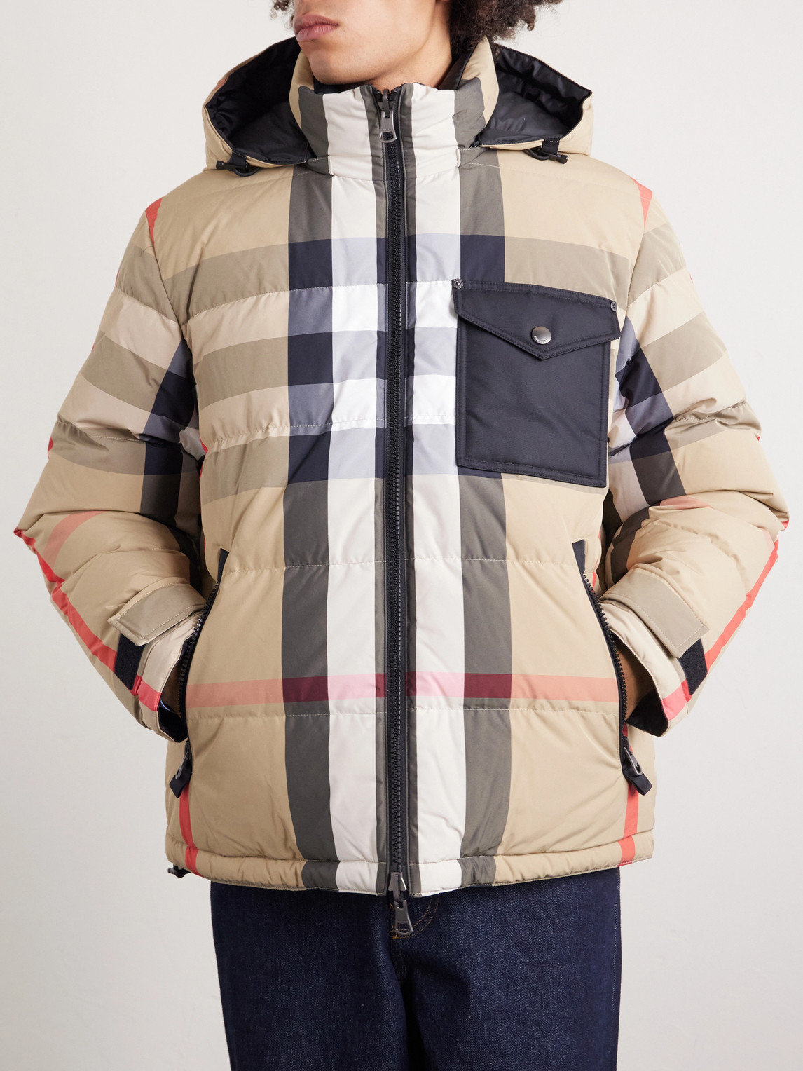  Burberry - Reversible Quilted Checked Shell Hooded Down Jacket - Men - Neutrals - S 