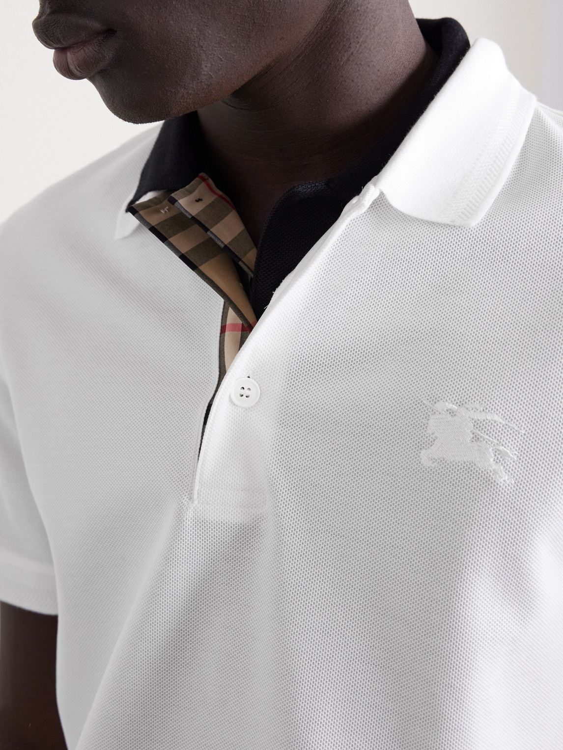 Burberry Eddie Shirt With Short Sleeves And Collar In White