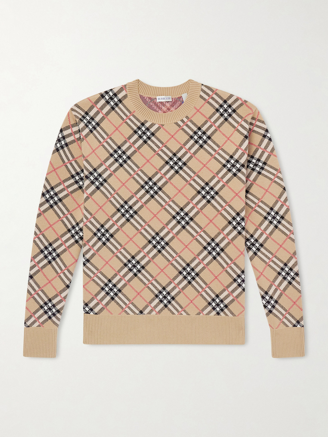 Burberry Checked Cotton-Blend Sweater - Men