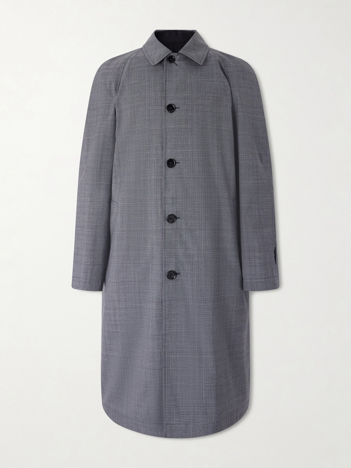 Burberry Prince of Wales Checked Virgin Wool Car Coat IT 46