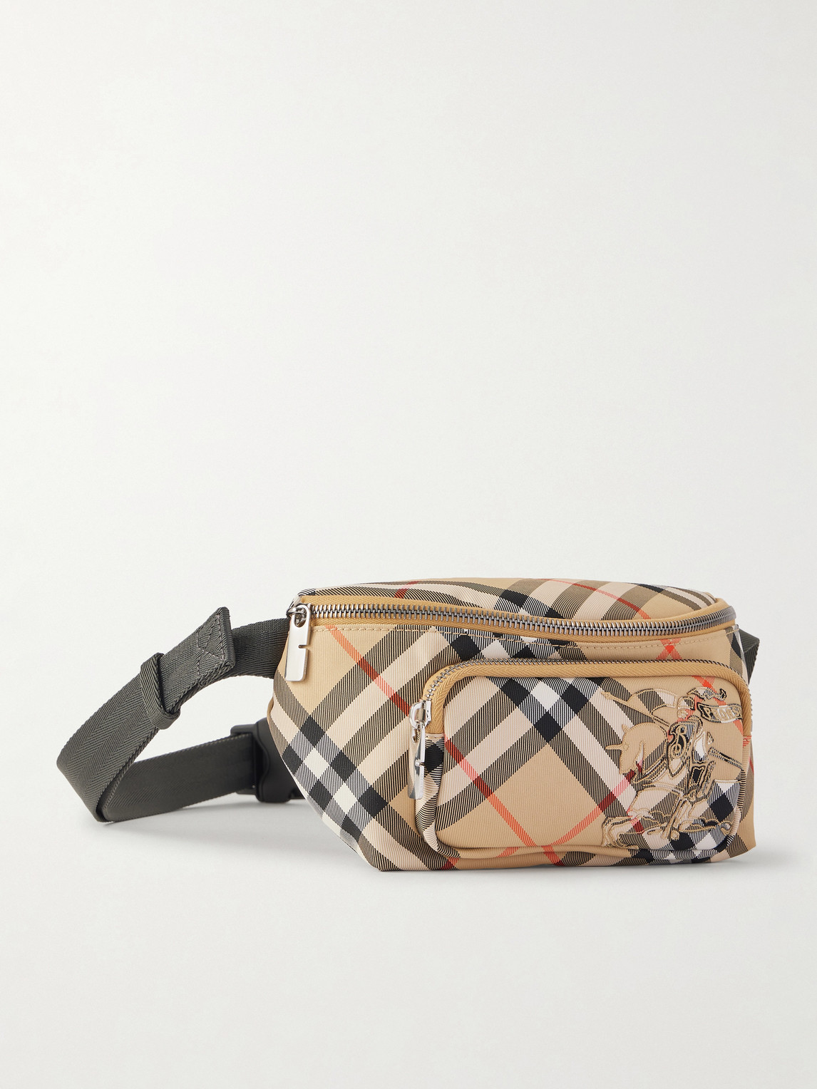 Burberry Logo-Appliquéd Checked Twill Belt Bag - Men