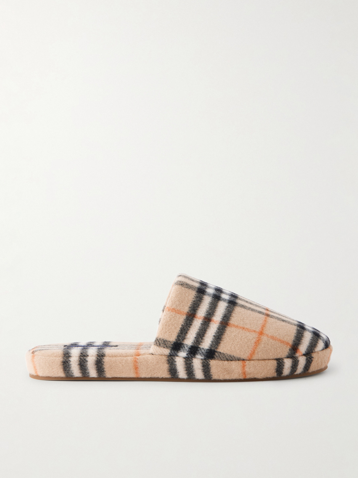Burberry Checked Virgin Wool-Blend Slippers - Men