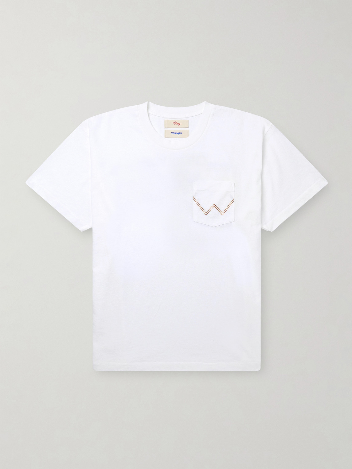 Cherry Los Angeles Wrangler Horsepower Embroidered Printed Cotton-Jersey T-Shirt - Men