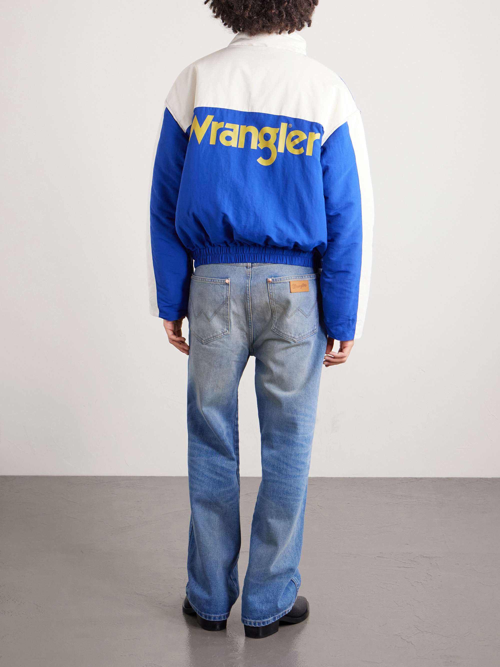 CHERRY LOS ANGELES + Wrangler Logo-Print Shell Bomber Jacket for