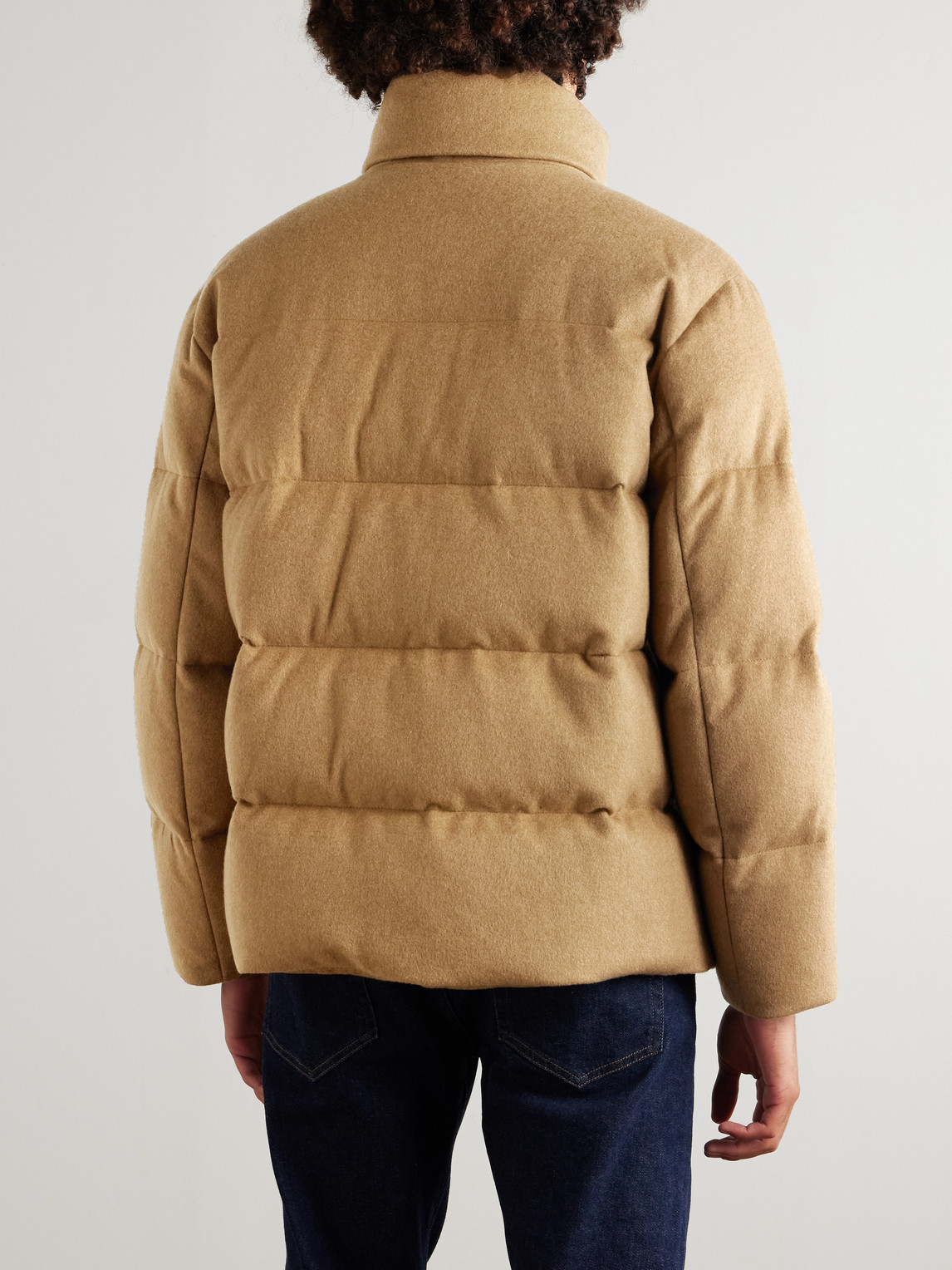 Loro Piana Giulio Quilted Storm System® Cashmere Down Jacket In Brown