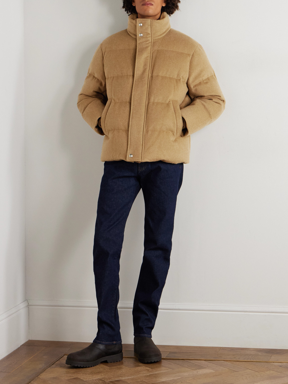 Loro Piana Giulio Quilted Storm System® Cashmere Down Jacket In Brown
