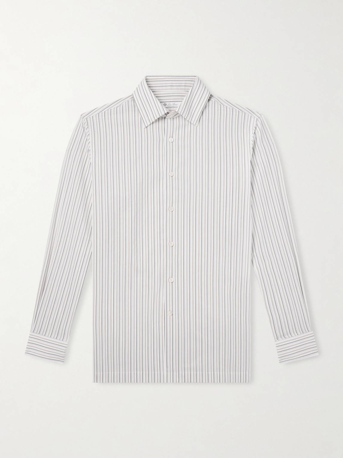 Loro Piana Striped Cotton and Silk-Blend Shirt - Men