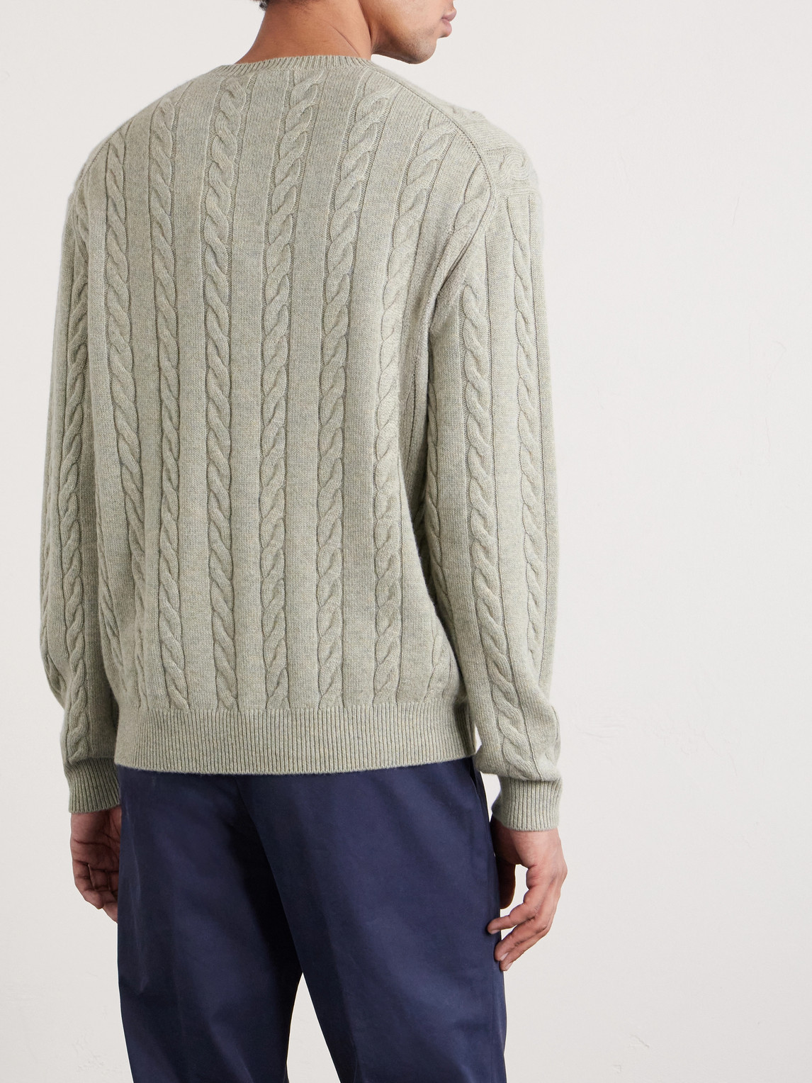 Cedar Cable-Knit Cashmere Sweater