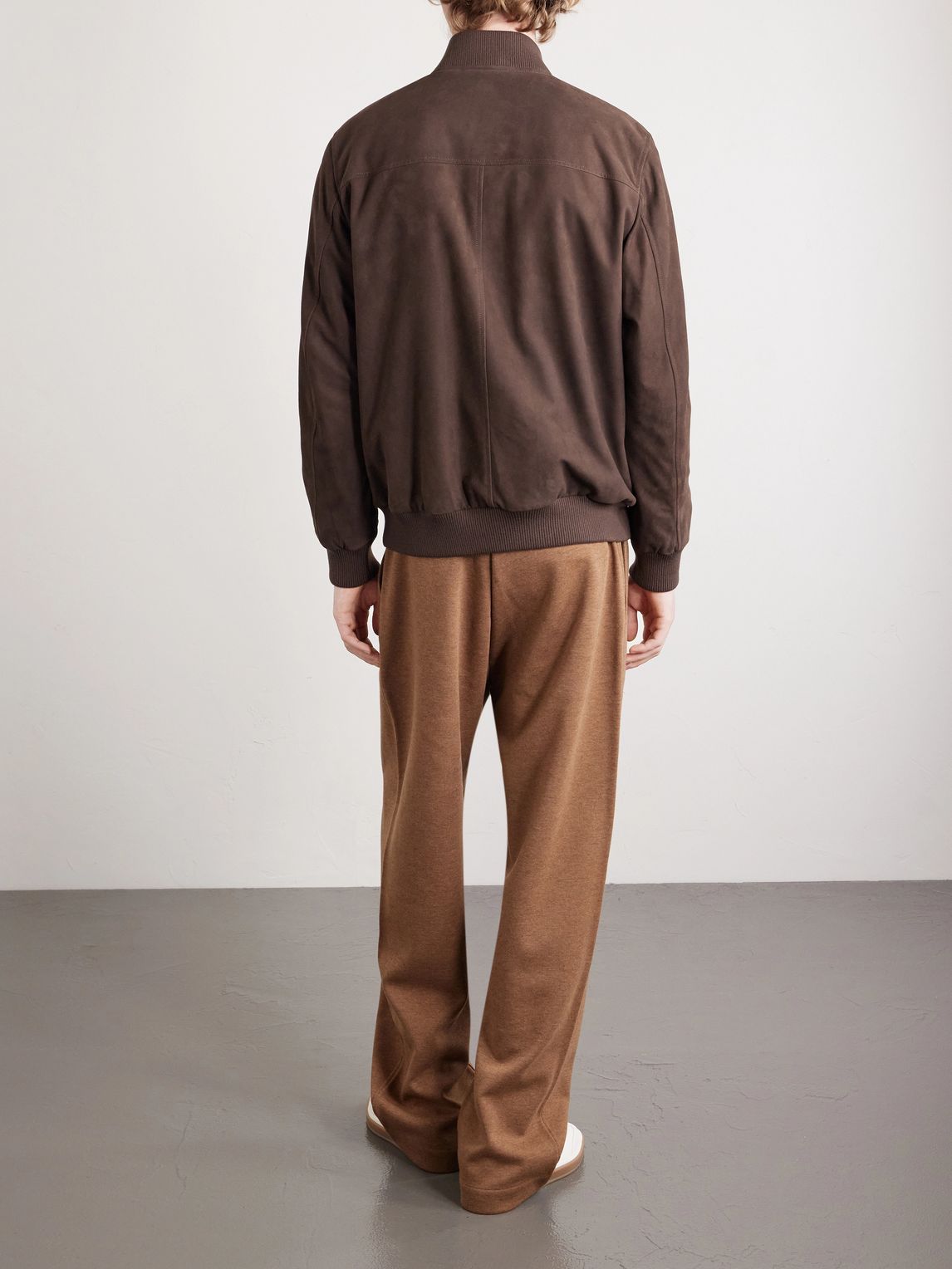 LOROPIANA 아이비 패딩 스웨이드 봄버 자켓