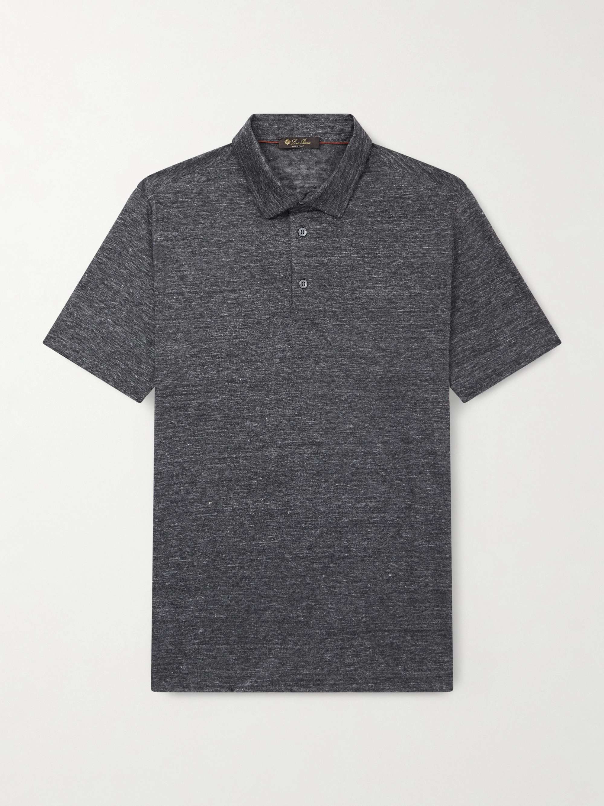 LORO PIANA Linen-Jersey Polo Shirt