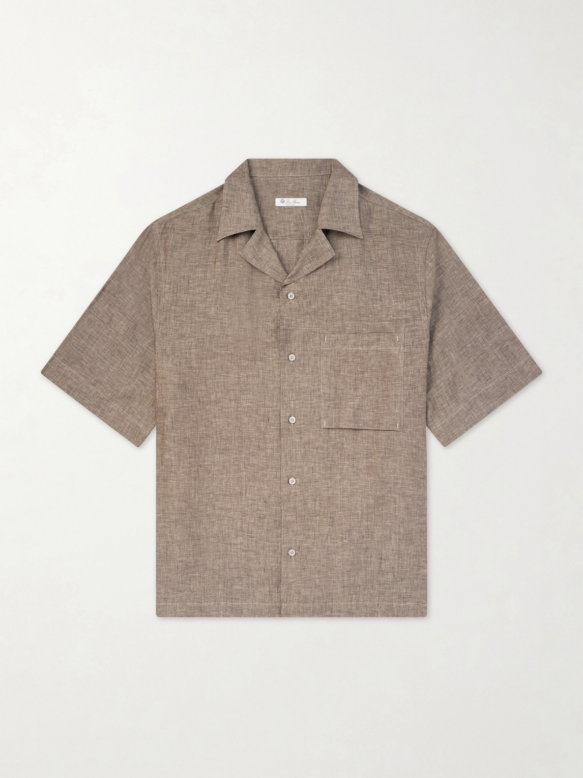 Loro Piana Federico Camp-Collar Linen Shirt - Men