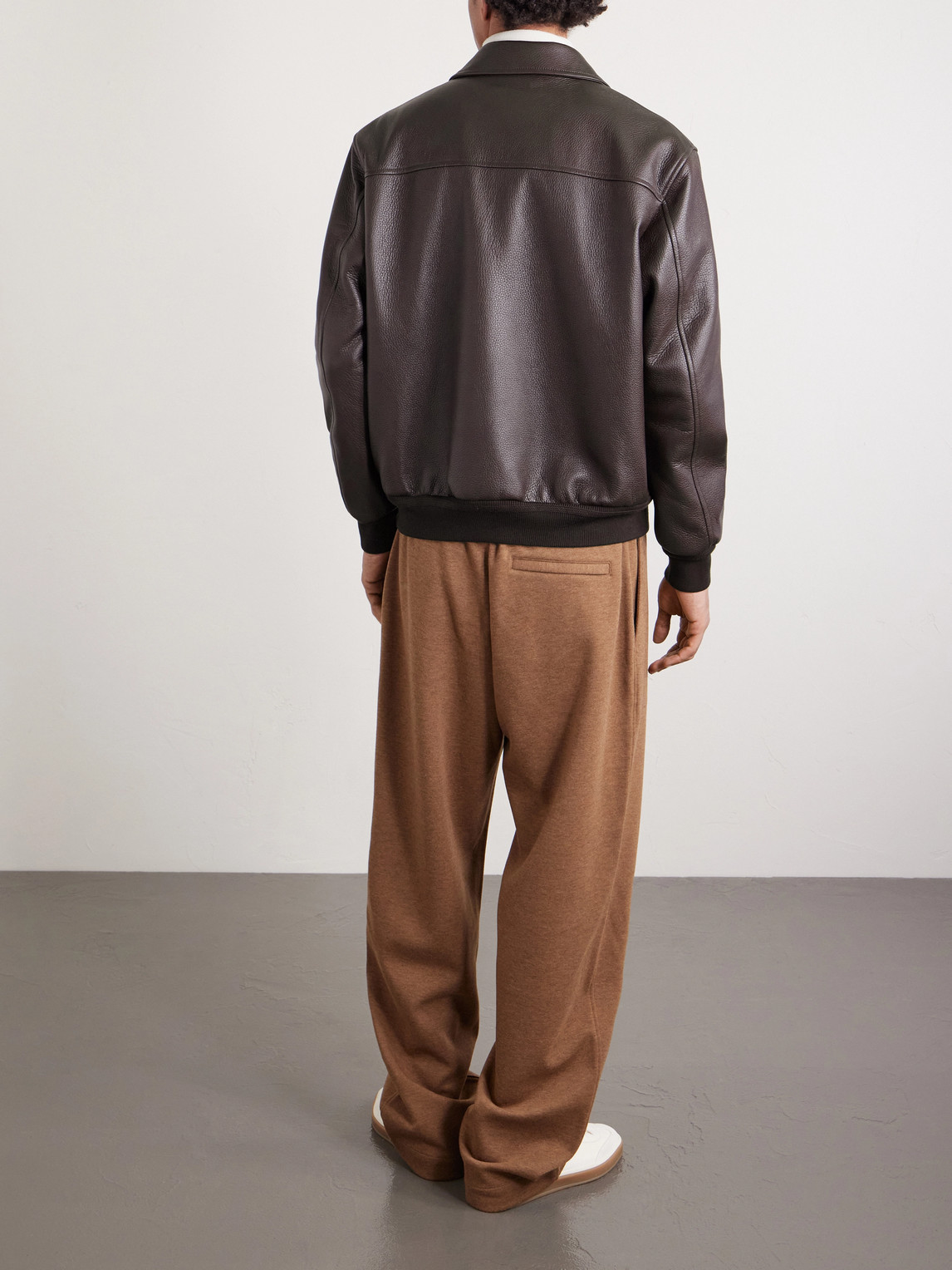 Halden Full-Grain Leather Bomber Jacket