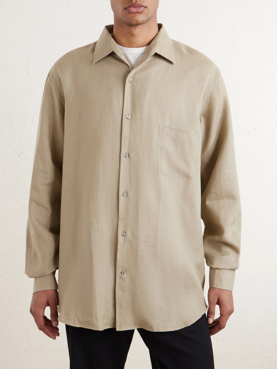  Loro Piana - André Linen Shirt - Men - Neutrals - Xs 