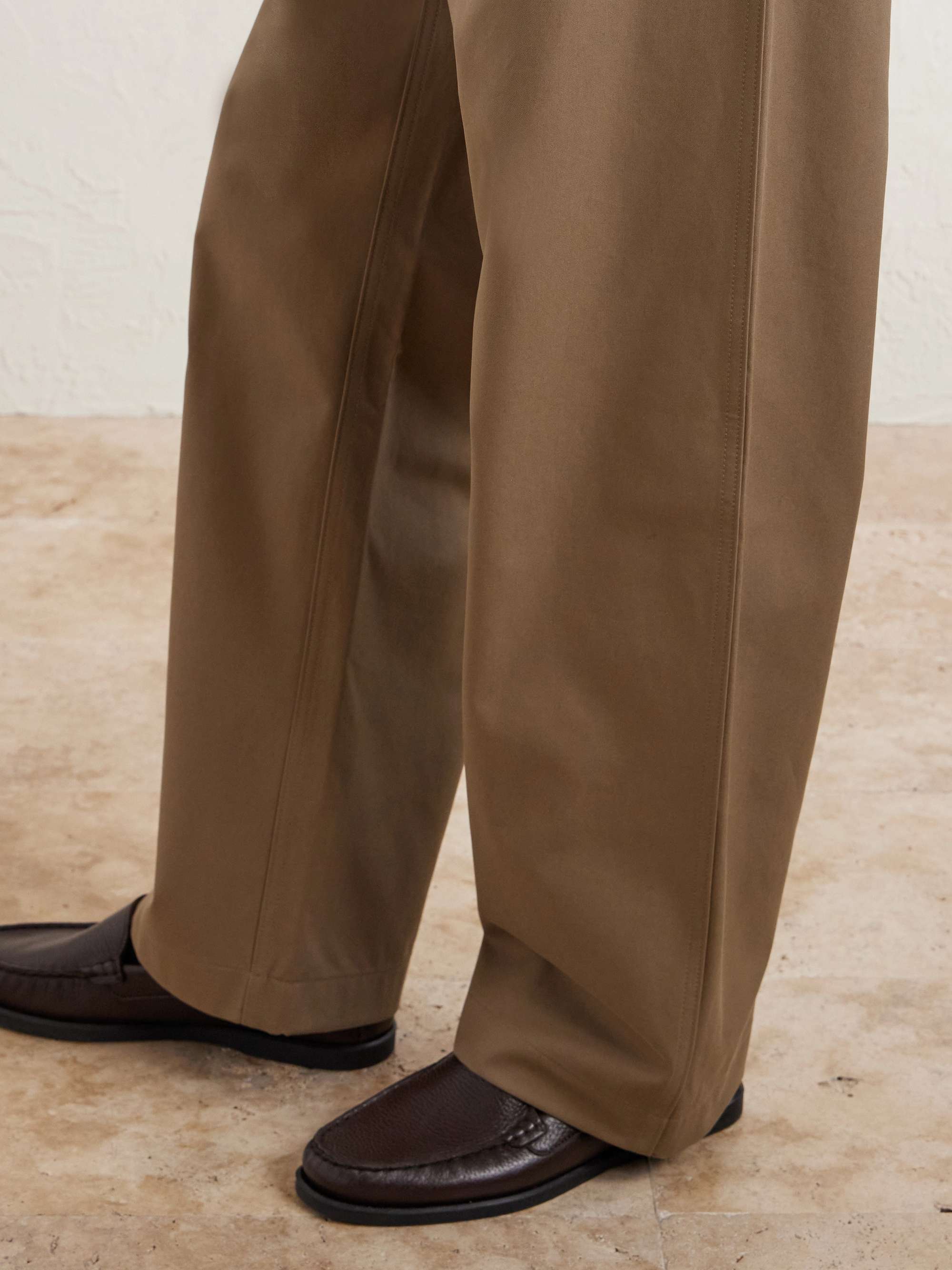 LORO PIANA Fuji Cleveland Cotton-Gabardine Wide-Leg Trousers for
