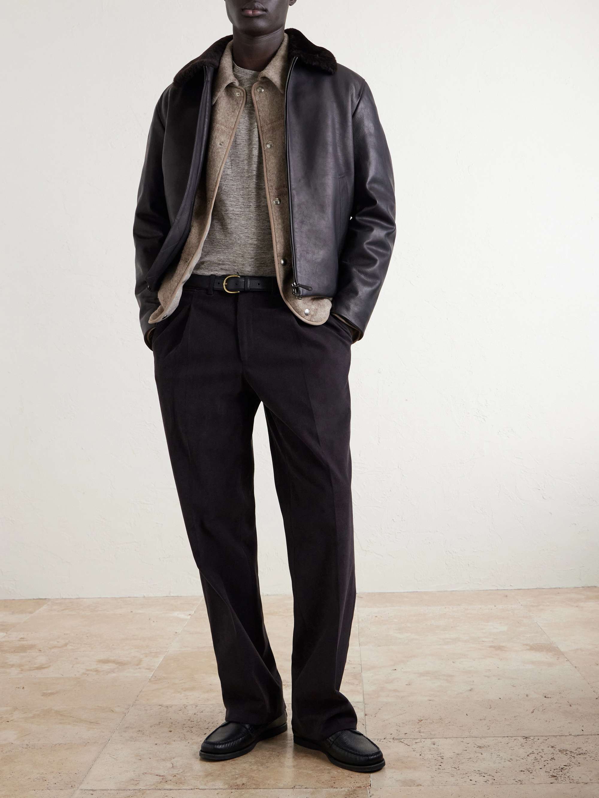 LORO PIANA تي شيرت من كتان الجيرسي