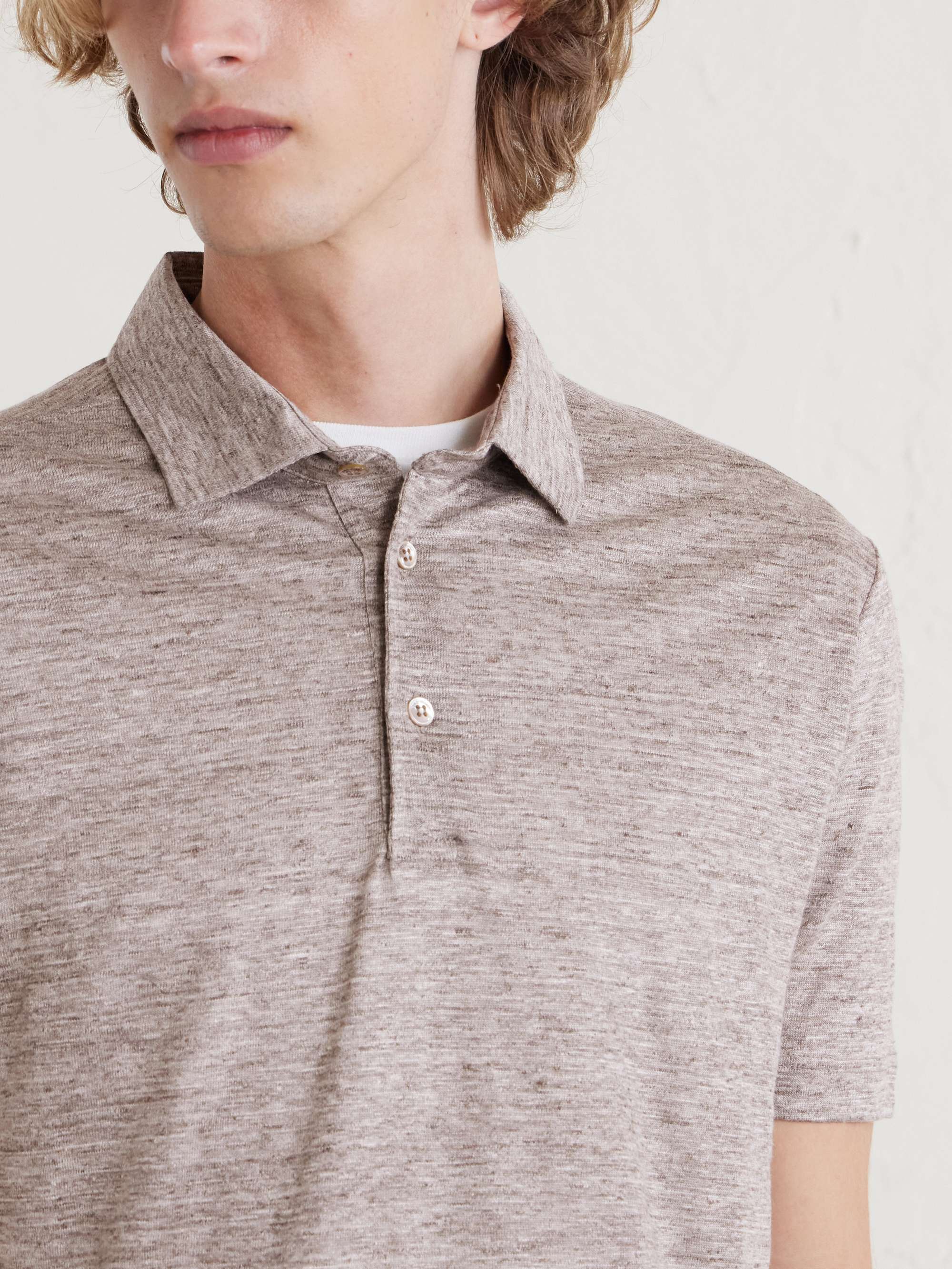 LORO PIANA Linen-Jersey Polo Shirt