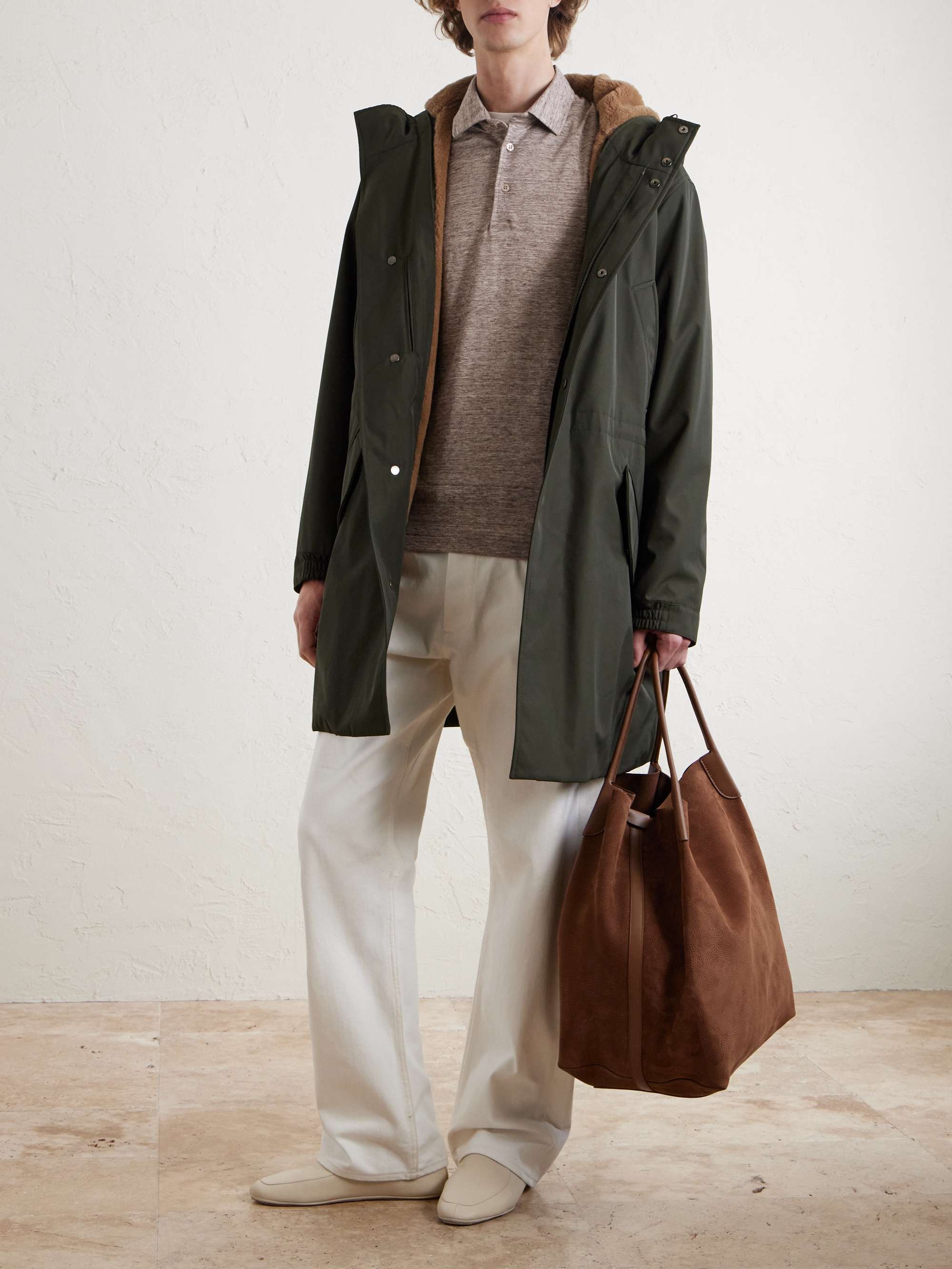 LORO PIANA Linen-Jersey Polo Shirt