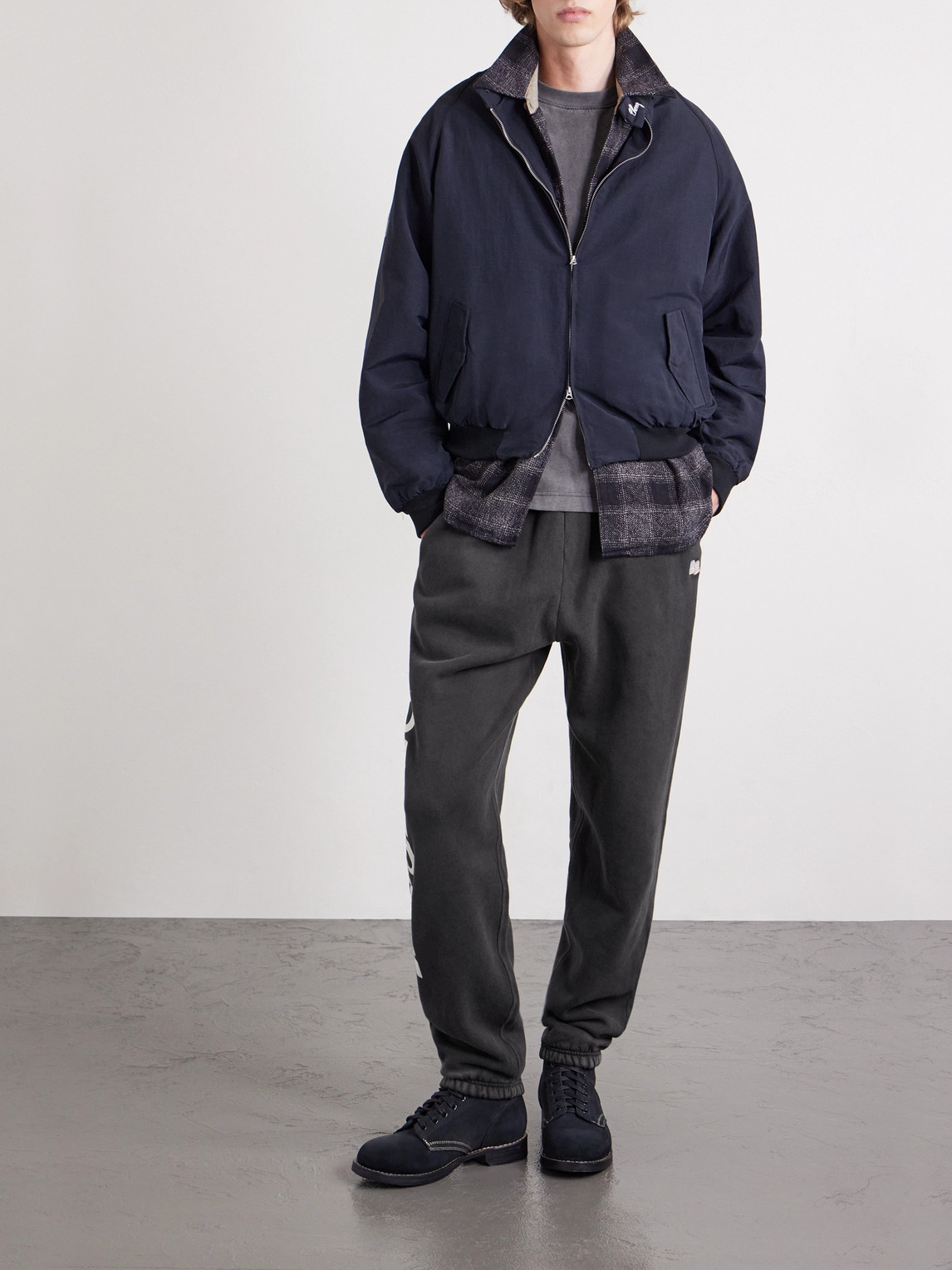 Cherry Los Angeles Hollywood Logo-print Appliquéd Cotton-jersey Sweatpants In Black