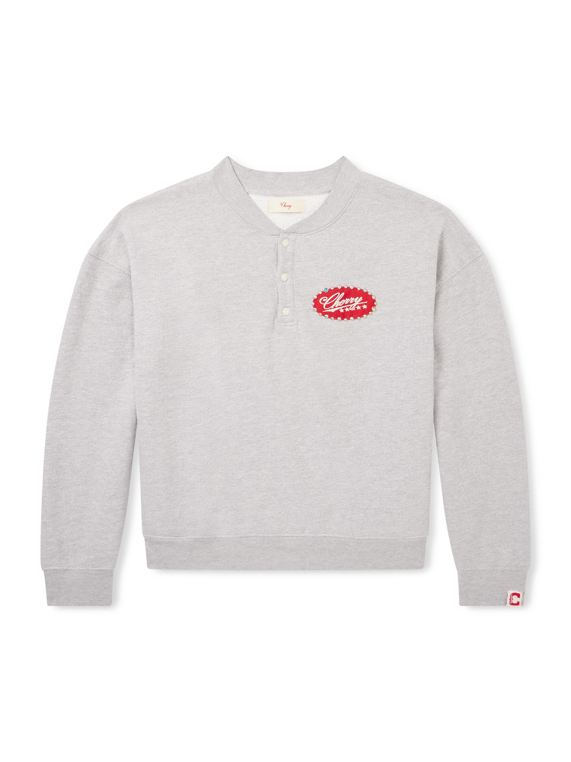 Cherry Los Angeles Five Star Studded Logo-embroidered Cotton-blend Sweater In Multi