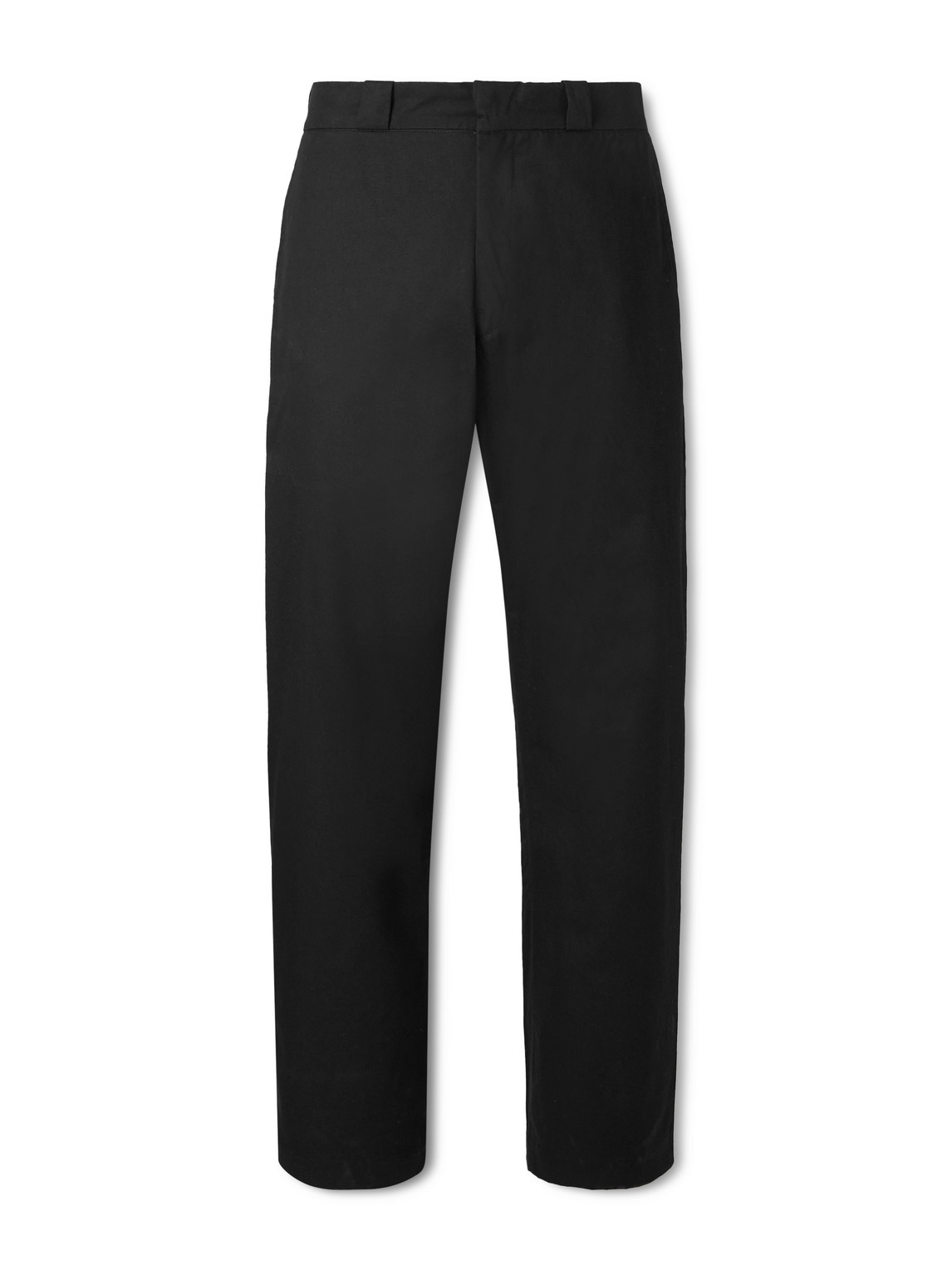 Cherry Los Angeles Straight-leg Cotton-twill Chinos In Black