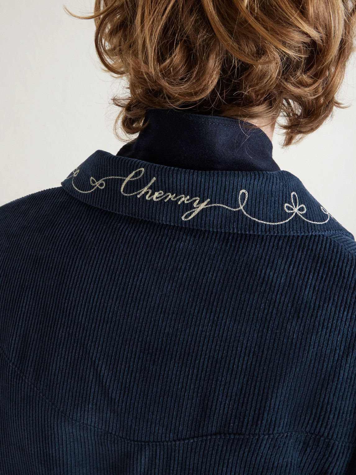 Cherry Los Angeles Charro Logo-embroidered Cotton-corduroy Jacket In Blue
