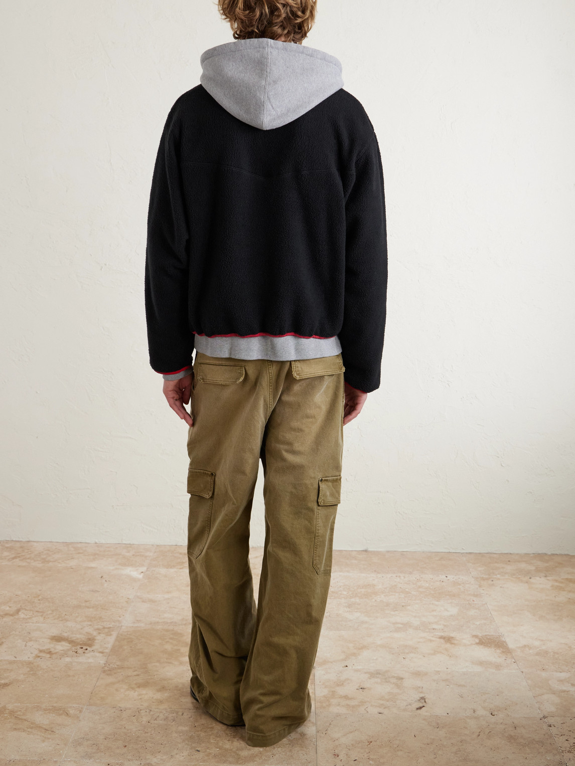 Cherry Los Angeles Logo-appliquéd Fleece Half-zip Sweater In Black