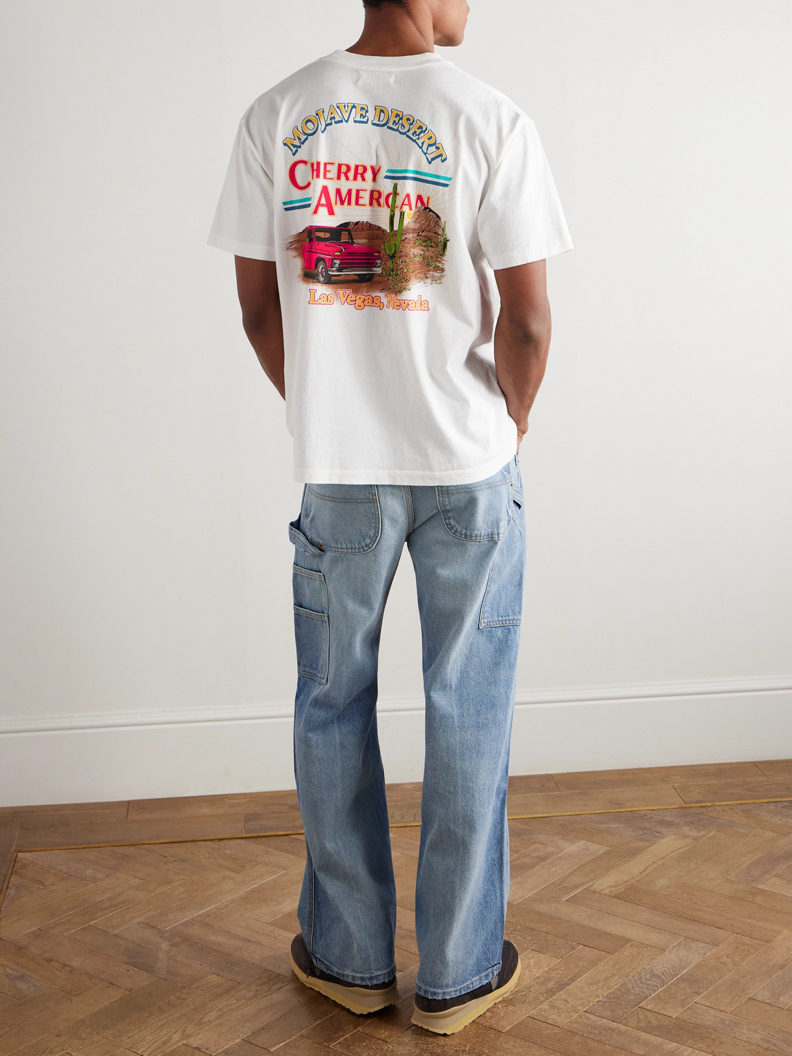 Cherry Los Angeles Logo-print Cotton-jersey T-shirt In White