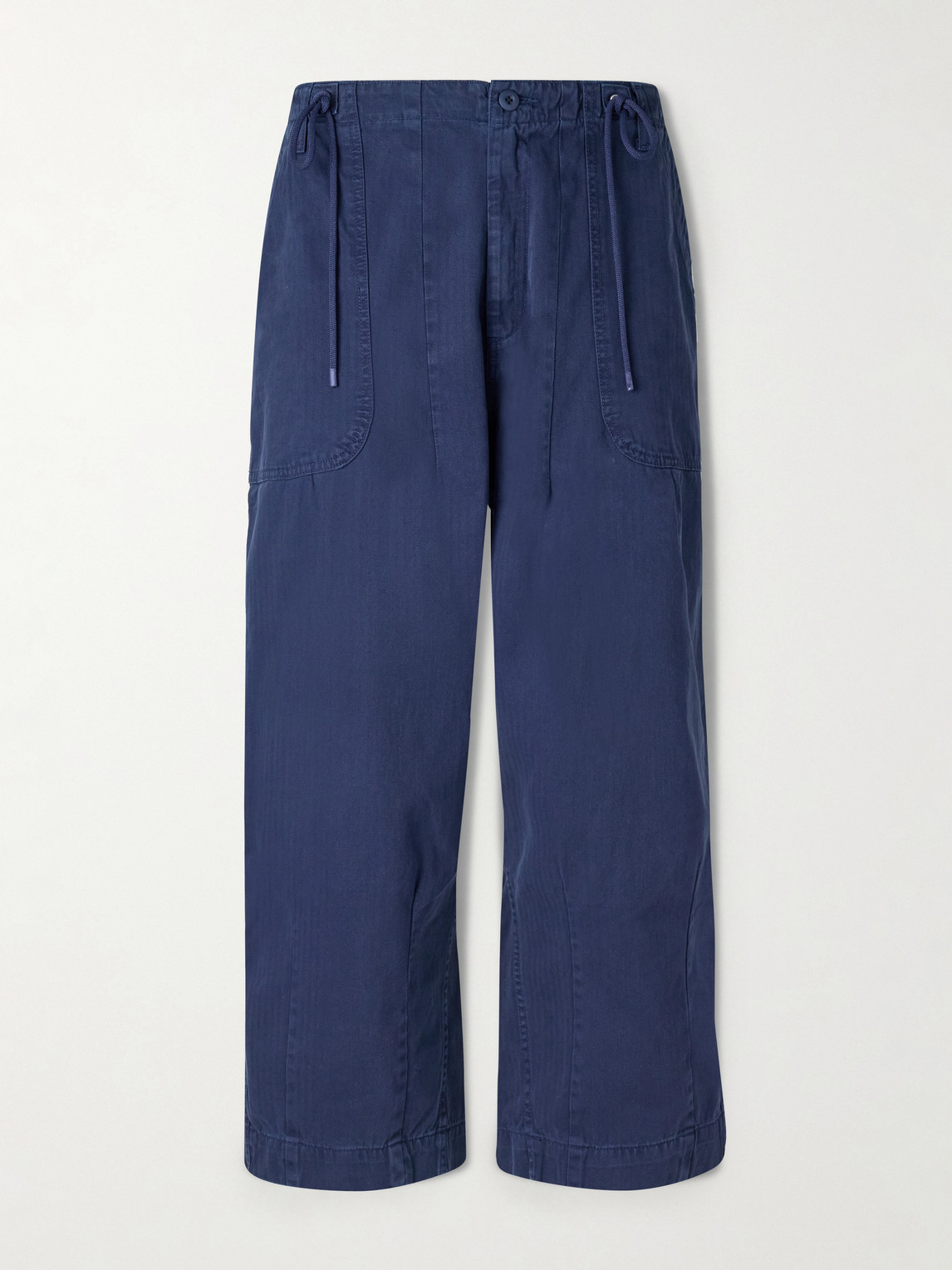Cherry Los Angeles Parachute Wide-Leg Herringbone Cotton Trousers - Men