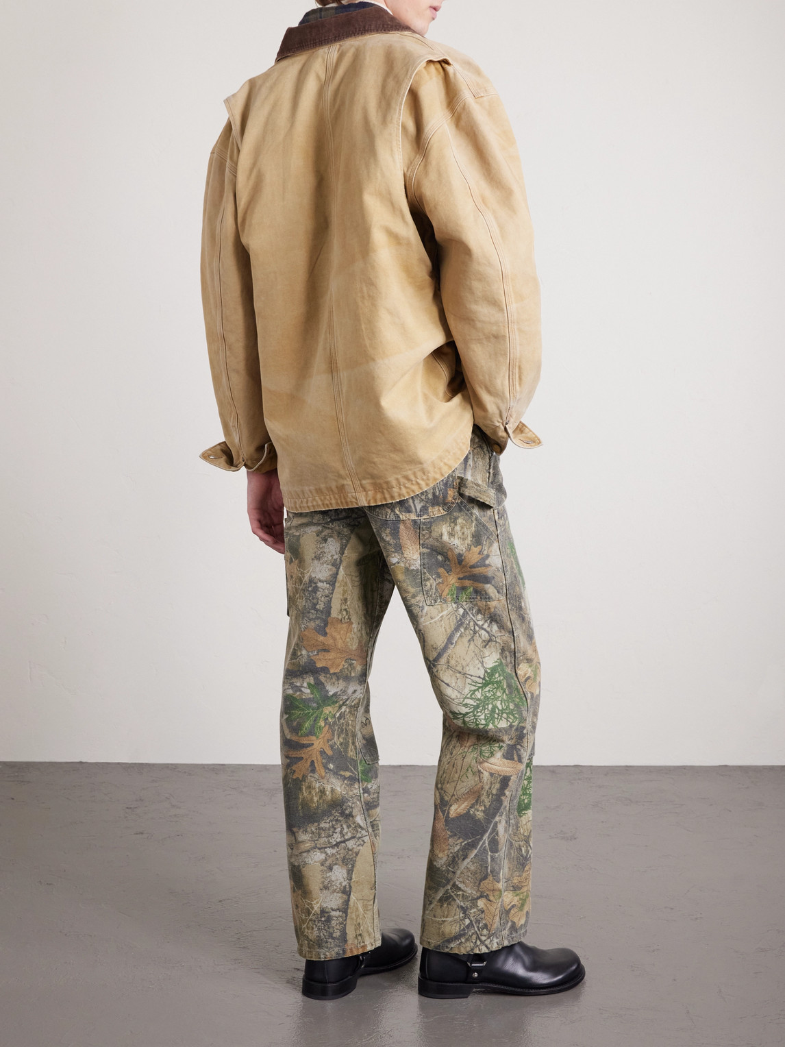 Cherry Los Angeles Wide-leg Cotton-canvas Trousers In Brown