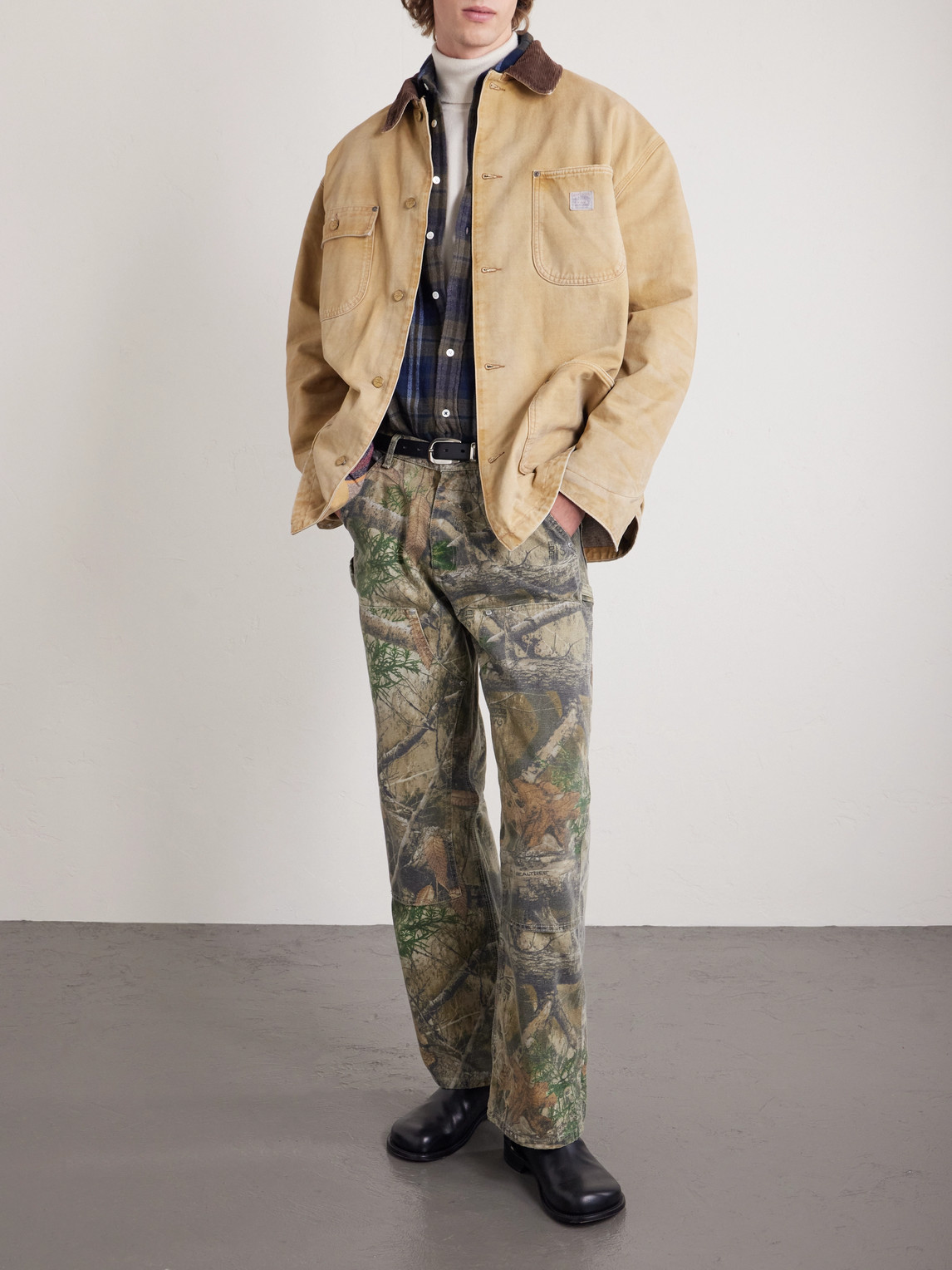 Cherry Los Angeles Wide-leg Cotton-canvas Trousers In Brown