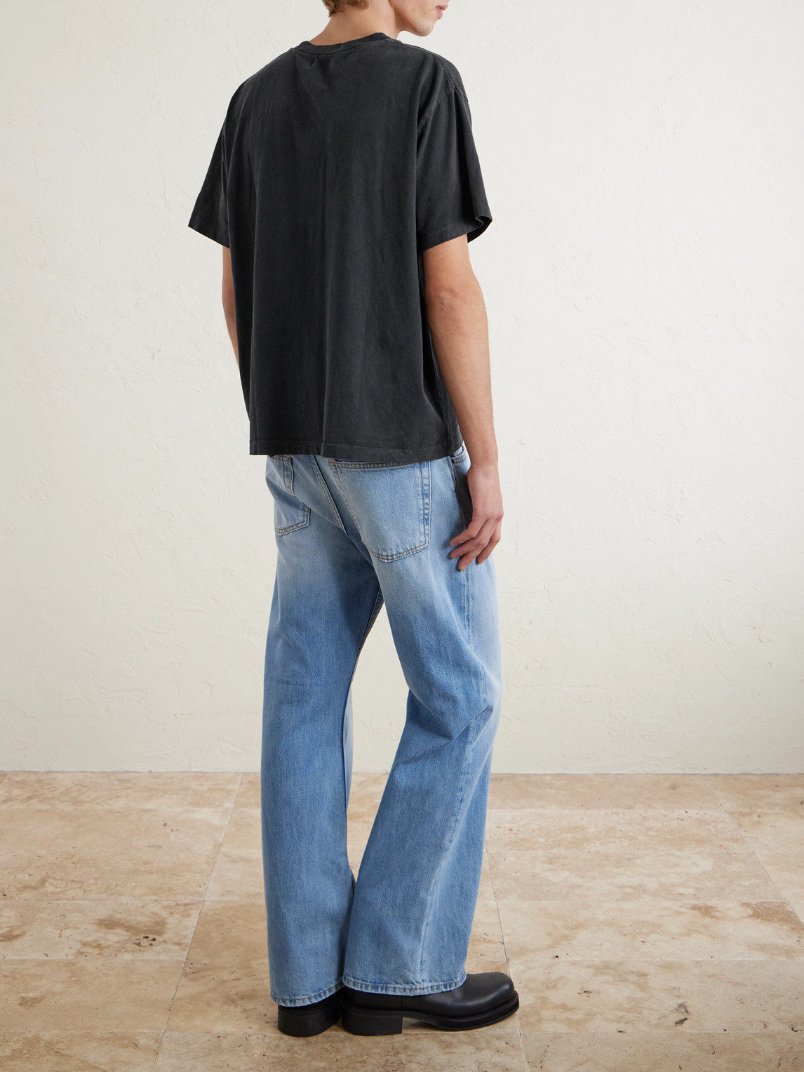 Cherry Los Angeles Five Star Logo-embroidered Appliquéd Cotton-jersey T-shirt In Black