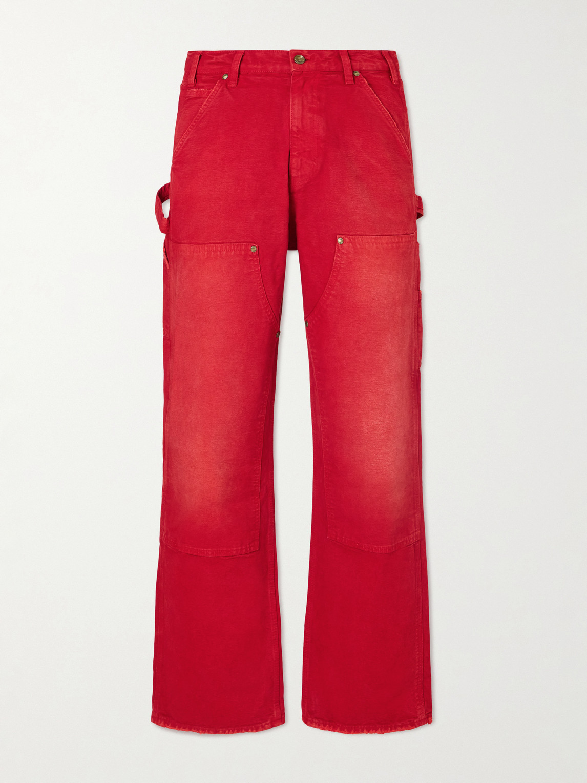 Cherry Los Angeles Wide-leg Cotton-canvas Trousers In Red