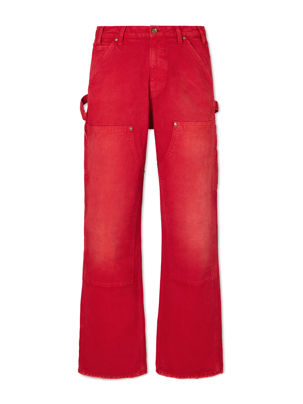 Cherry Los Angeles Wide-leg Cotton-canvas Trousers In Red