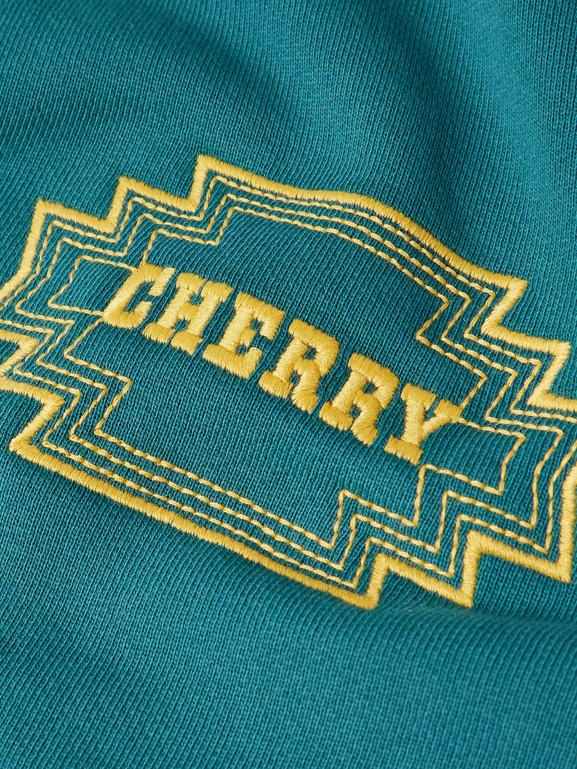 Cherry Los Angeles Navajo Logo-embroidered Cotton-jersey Zip-up Hoodie In Green