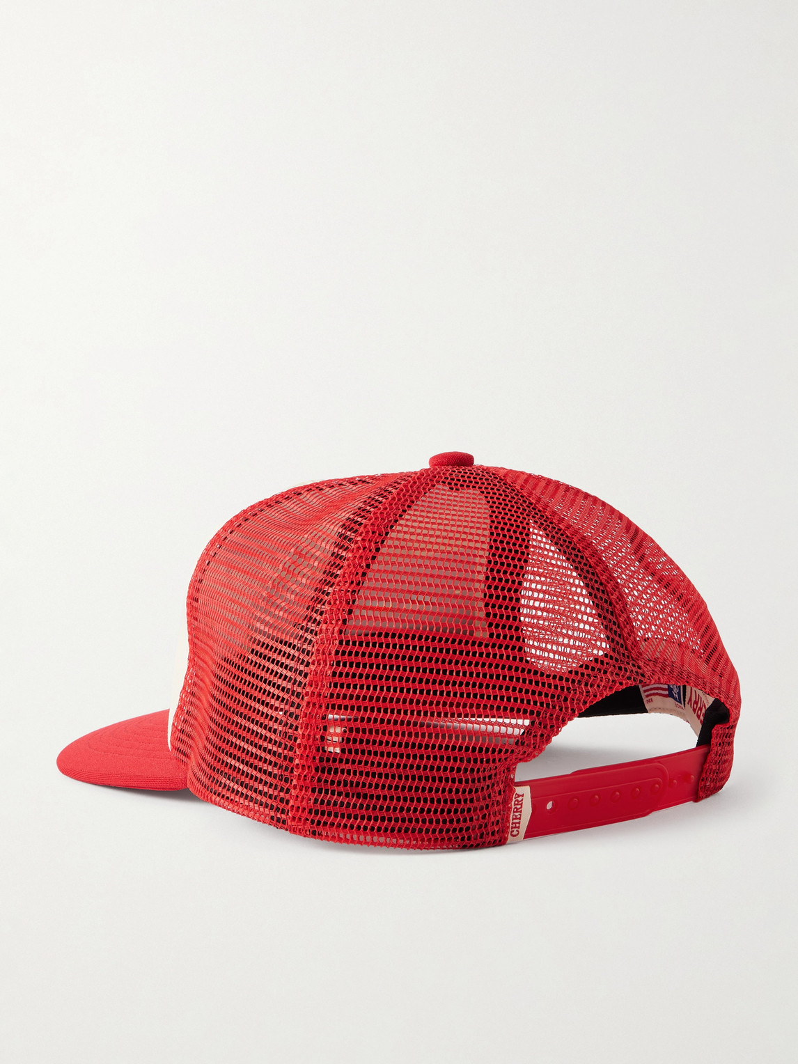 Cherry Los Angeles Printed Foam And Mesh Trucker Cap In Red
