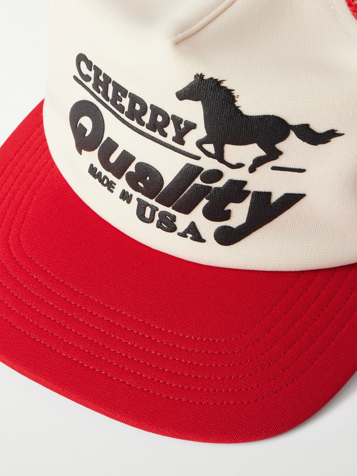 Cherry Los Angeles Printed Foam And Mesh Trucker Cap In Red