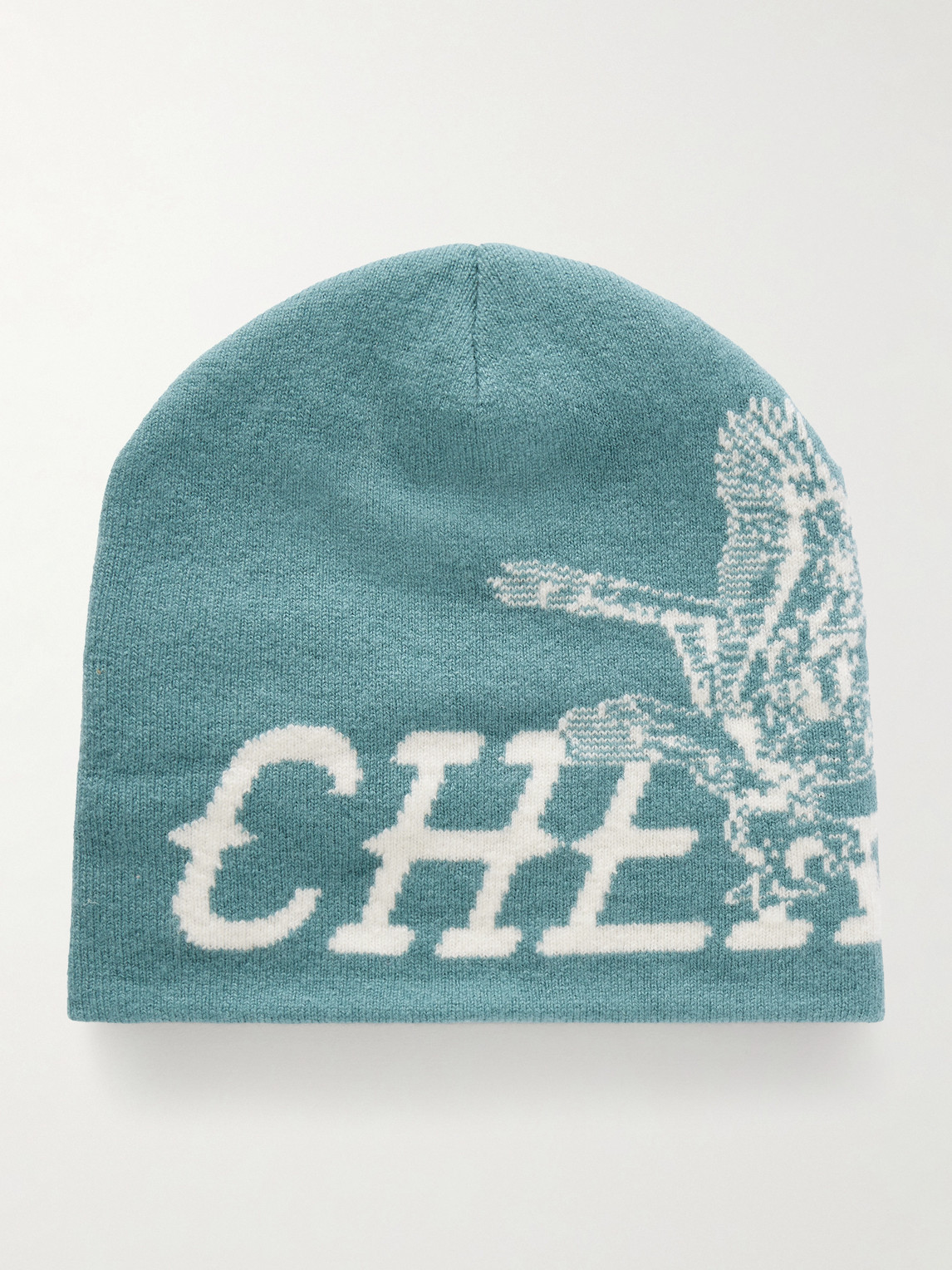 Cherry Los Angeles Flying Cherry Skull Logo-Intarsia Wool and Cashmere--Blend Beanie - Men