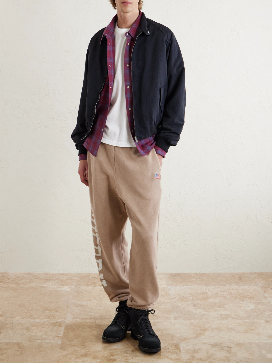 Cherry Los Angeles Five Star Logo-embroidered Appliquéd Cotton-jersey T-shirt In White