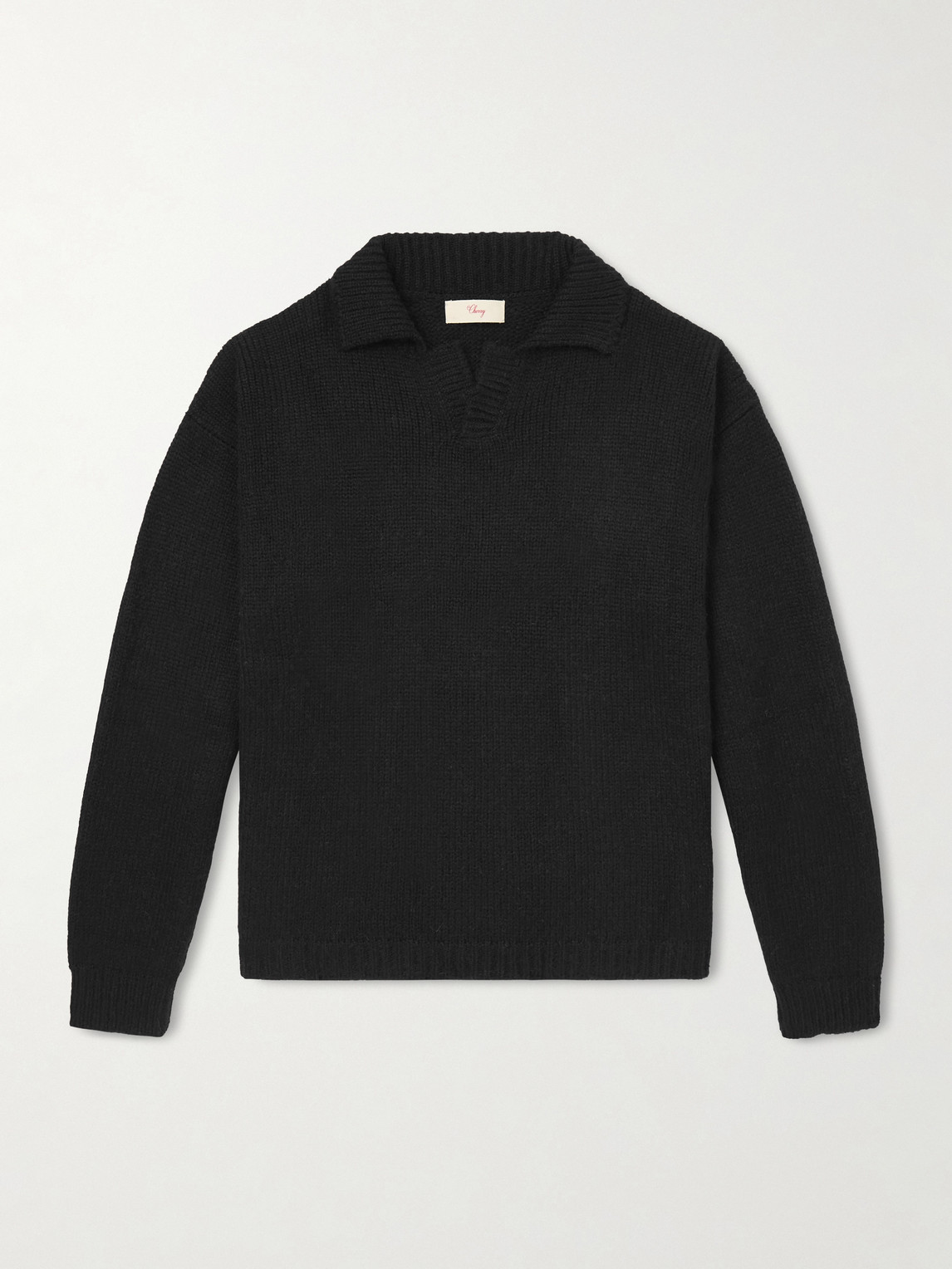 Cherry Los Angeles Logo-embroidered Alpaca-blend Sweater In Black