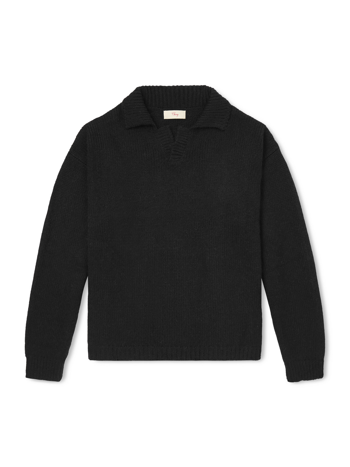 Cherry Los Angeles Logo-embroidered Alpaca-blend Sweater In Black