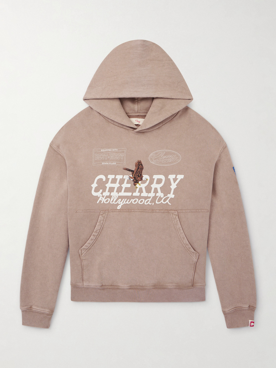 Cherry Los Angeles Logo-Print Cotton-Jersey Hoodie - Men