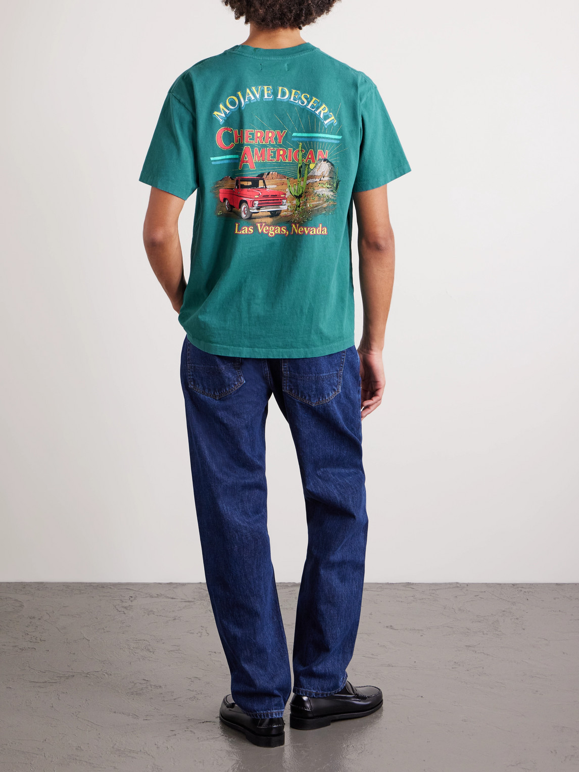 Cherry Los Angeles Logo-print Cotton-jersey T-shirt In Green