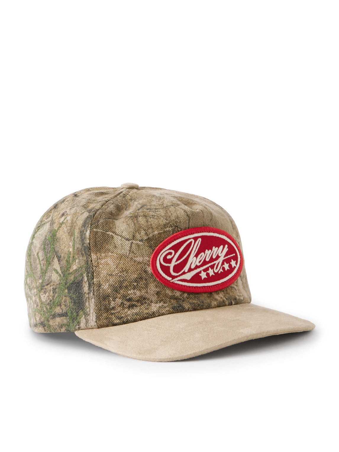 Cherry Los Angeles Five Star Logo-appliquéd Camouflage-print Cotton-twill Baseball Cap In White
